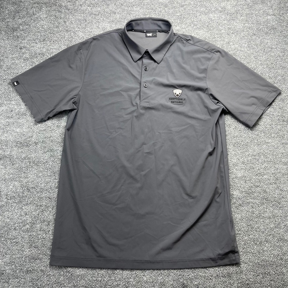 PXG Scottsdale National Golf Polo Shirt Mens Small Gray Short Sleeve Performance
